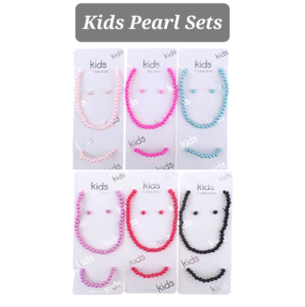 3 PC Kids Pearl Jewelry Set 0263