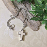 Stone Cross Pendant Necklace