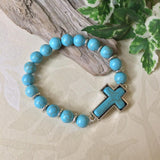 Stone Cross Bracelet