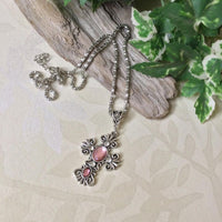 Filigree Cross Crystal Necklace