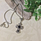 Filigree Cross Crystal Necklace