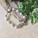 Filigree Cross Pearl Bracelet