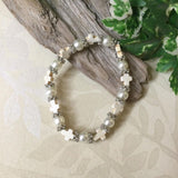 Stone Cross and Pearl Bracelet