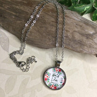 Glass Scripture Pendant Necklace