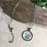 Glass Scripture Pendant Necklace