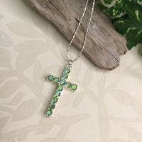 AB Crystal Cross Necklace