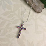 AB Crystal Cross Necklace