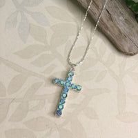 AB Crystal Cross Necklace