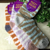 Zebra Stripe Cozy Socks