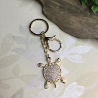 Crystal Turtle Keychain