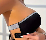 Midnight Crystal Strapless Bra