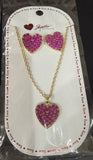 Sweetheart Sparkle Necklace &Earrings