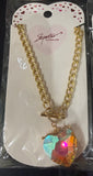 Crystal Heart Toggle Necklace