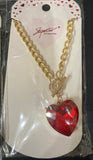 Crystal Heart Toggle Necklace