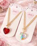 Crystal Heart Toggle Necklace