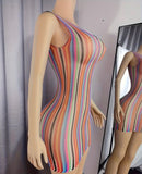 Prism Curve Mini Dress