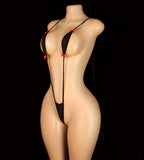 Midnight Tease Black Micro String Teddy