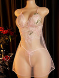 Blush Floral Babydoll Set