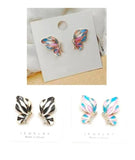 Enamel Butterfly Post Earrings 0118