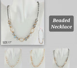 Beaded Glass Crystal Necklace 0259