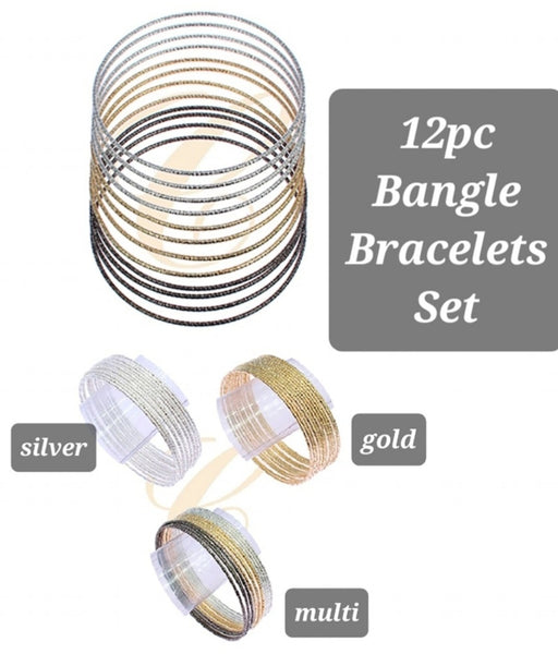 12 Pcs Bangle Bracelets Set 0206