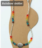 Rainbow Crystal Beaded Anklet 0409