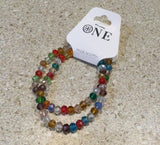 2 Pc Multicolor Crystal Bracelet 0224