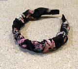 Floral Fabric Covered Headband 0549